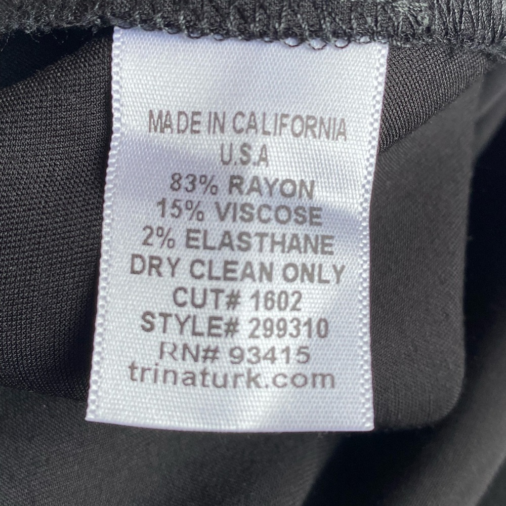 Trina Turk Women’s Jogger Size 0 Loose Black Pants w/Pockets Rayon Blend - Picture 7 of 8